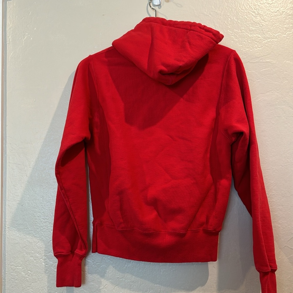 CHAMPION REVERSE WEAVE STITCH LOGO HOODIE SWEATSHIRT WHITE Women’s XS - Picture 5 of 7